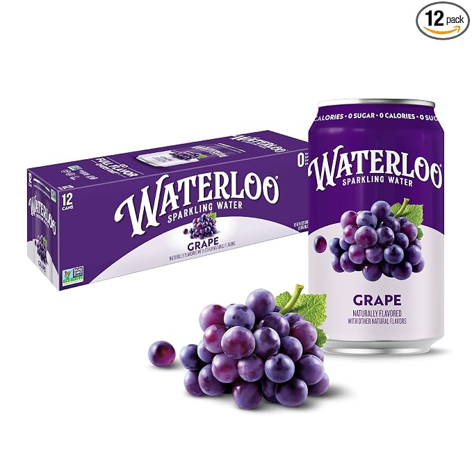 Waterloo Grape Sparkling Water 12 pack cans