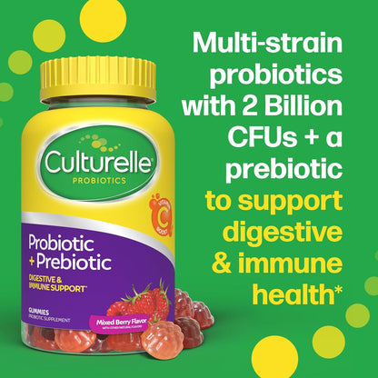 Culturelle probiotic prebiotic gummies lifestyle supplement