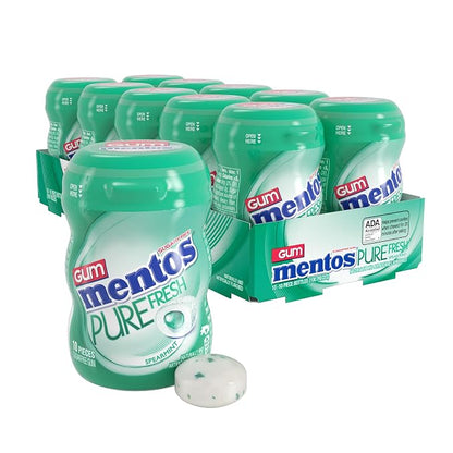 MENTOS Pure Fresh spearmint sugar-free gum bottle pack