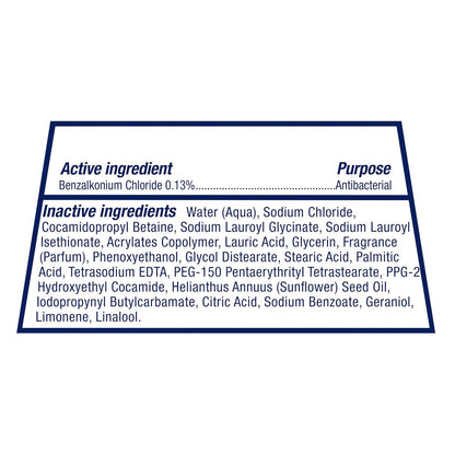 Dove all skin types body wash pump packaging