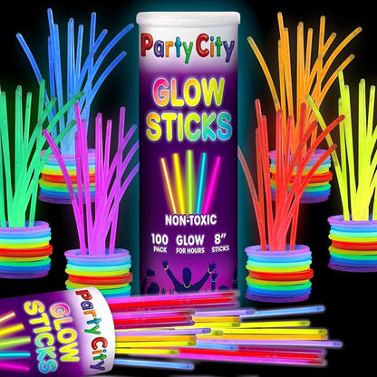 Party City 100-count glow sticks bulk party pack