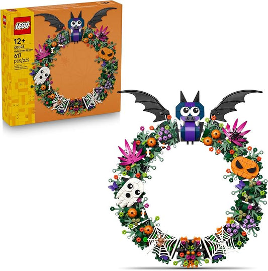 LEGO Halloween Wreath 40825 building set with bat pumpkins ghost and spider web