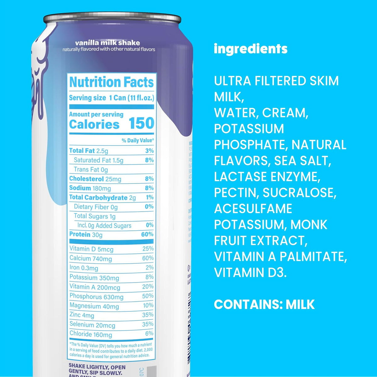 Nurri 30g protein low sugar vanilla milk shake