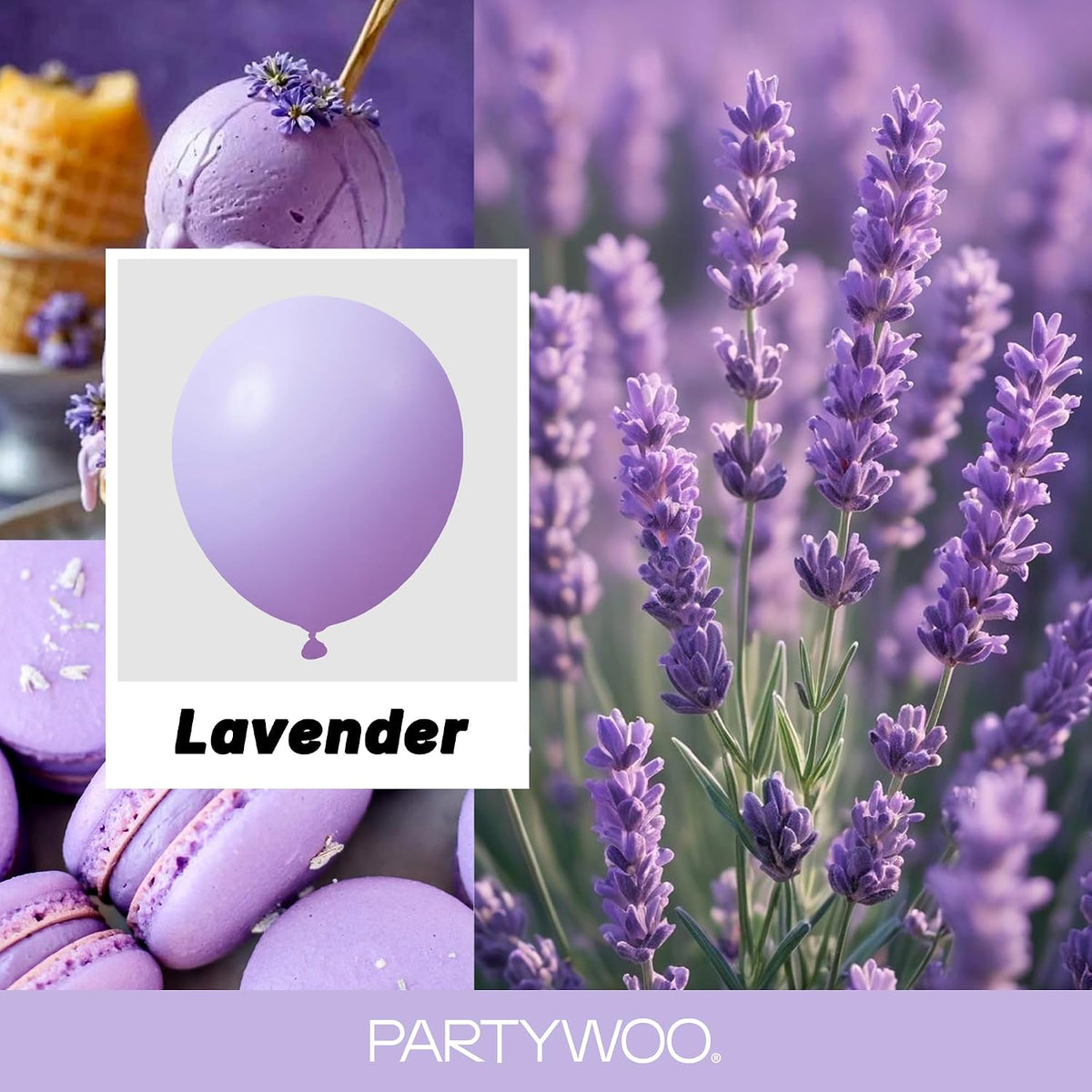 Lilac latex balloons for birthday and wedding décor
