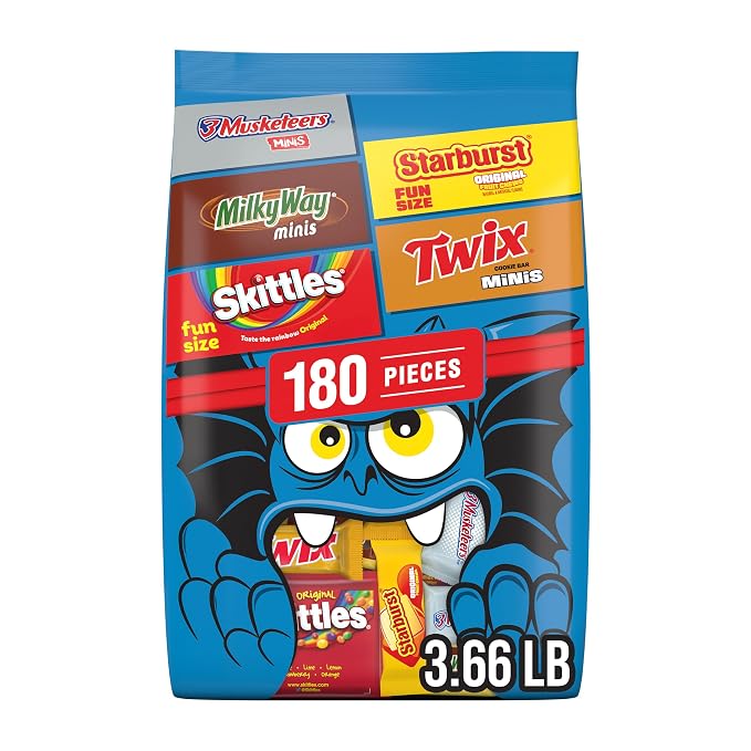 Mars Halloween candy variety pack 180 count bag