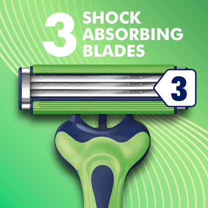 Men's disposable razor with anti-slip handle