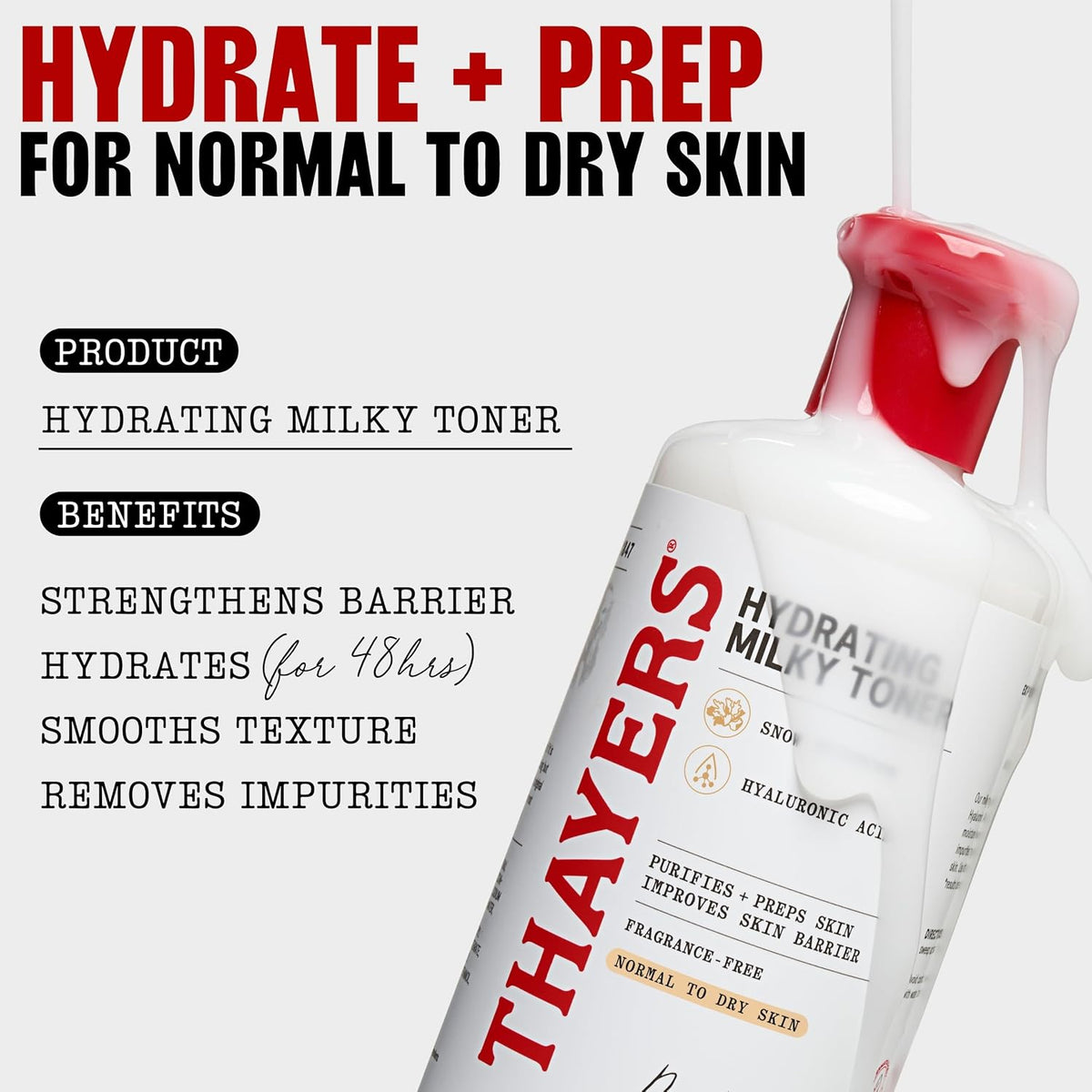 Milky hydrating toner with elderflower water by THAYERS
