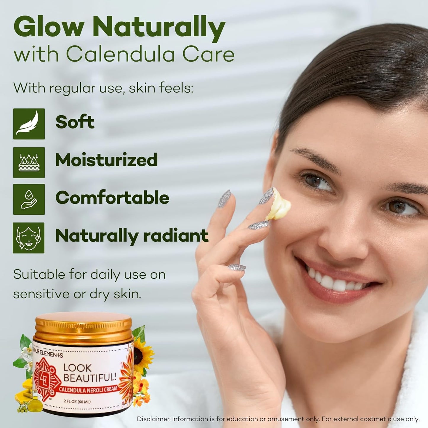 Four Elements 4E Calendula Neroli Cream 2 Oz