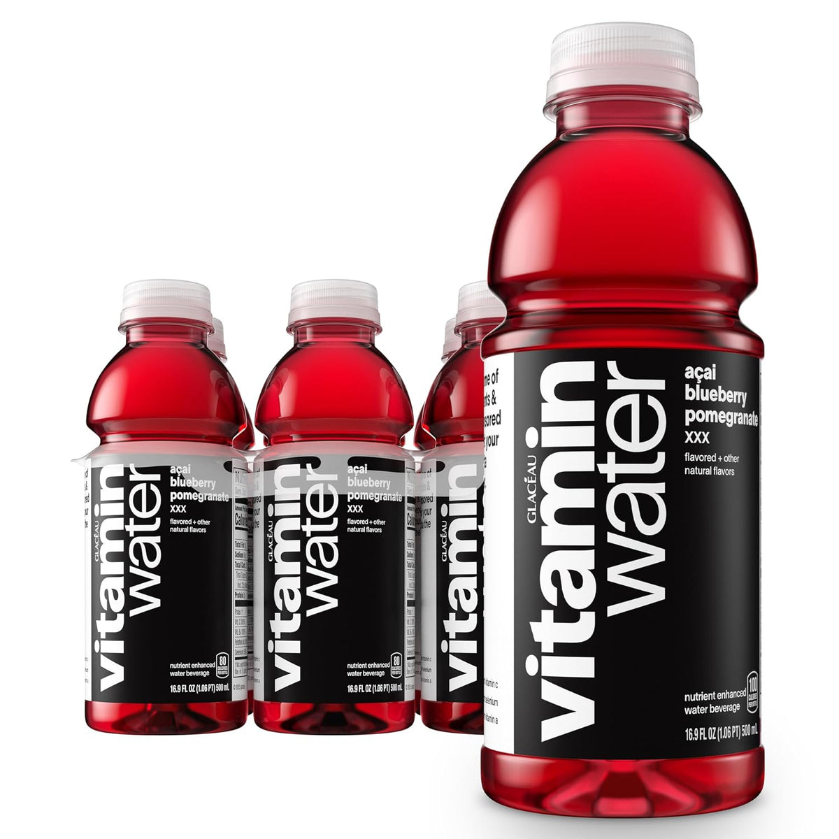 vitaminwater XXX flavored water in 16.9 fl oz bottles