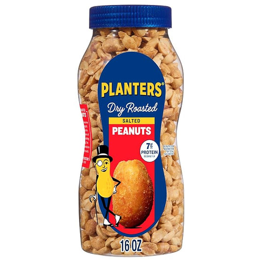 PLANTERS Salted Peanuts 16 oz jar front view