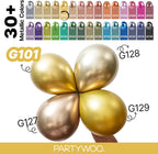 Assorted-size PartyWoo gold party balloons