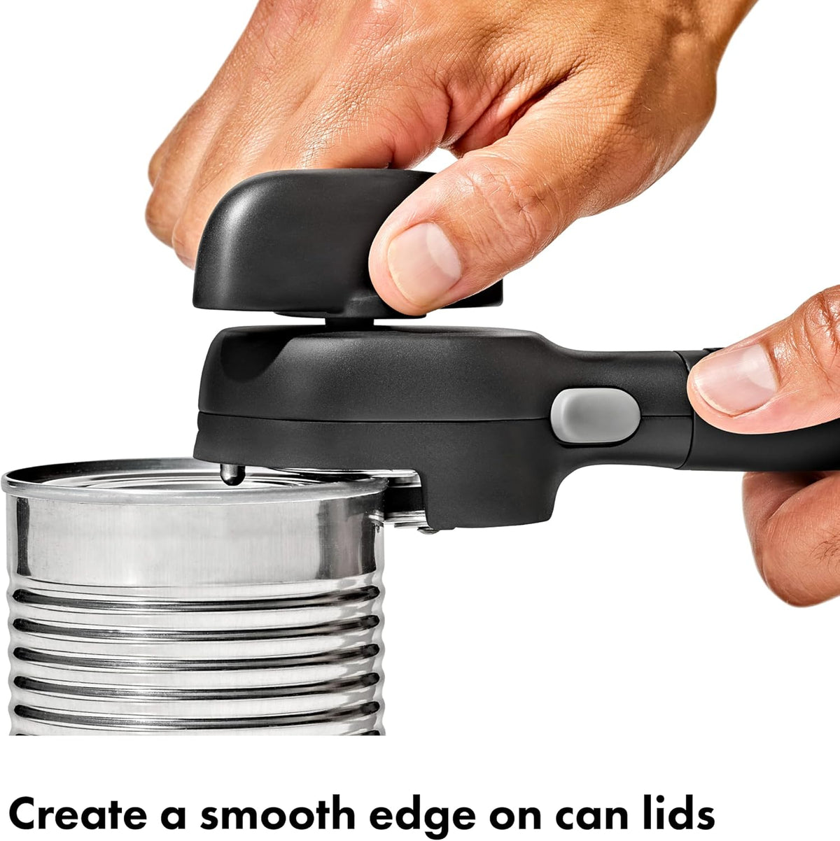 OXO side-wind can opener with nonslip knob