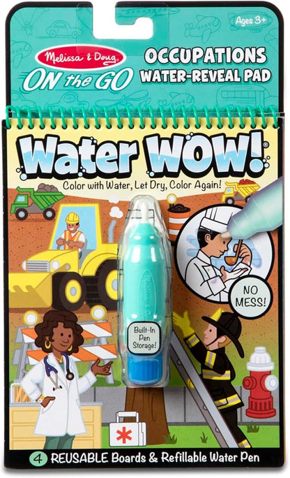 Kids screen-free coloring pad with refillable pen