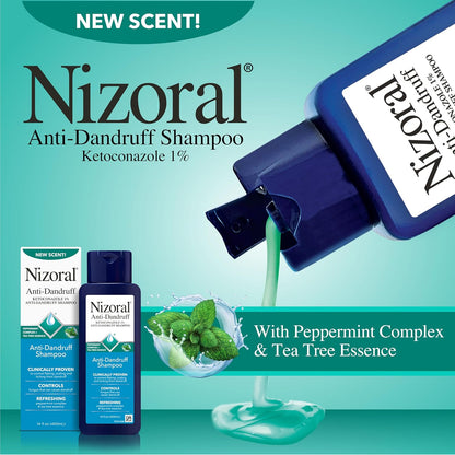Peppermint scented anti-dandruff shampoo for women and men