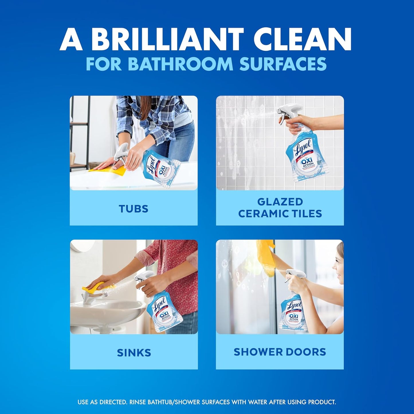 Multipurpose Bathroom Cleaner Spray for Showers and Sinks