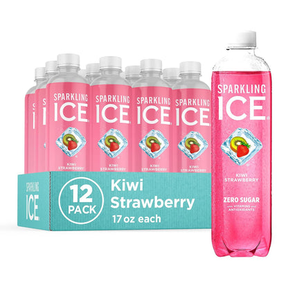 Sparkling Ice zero sugar kiwi strawberry flavored water