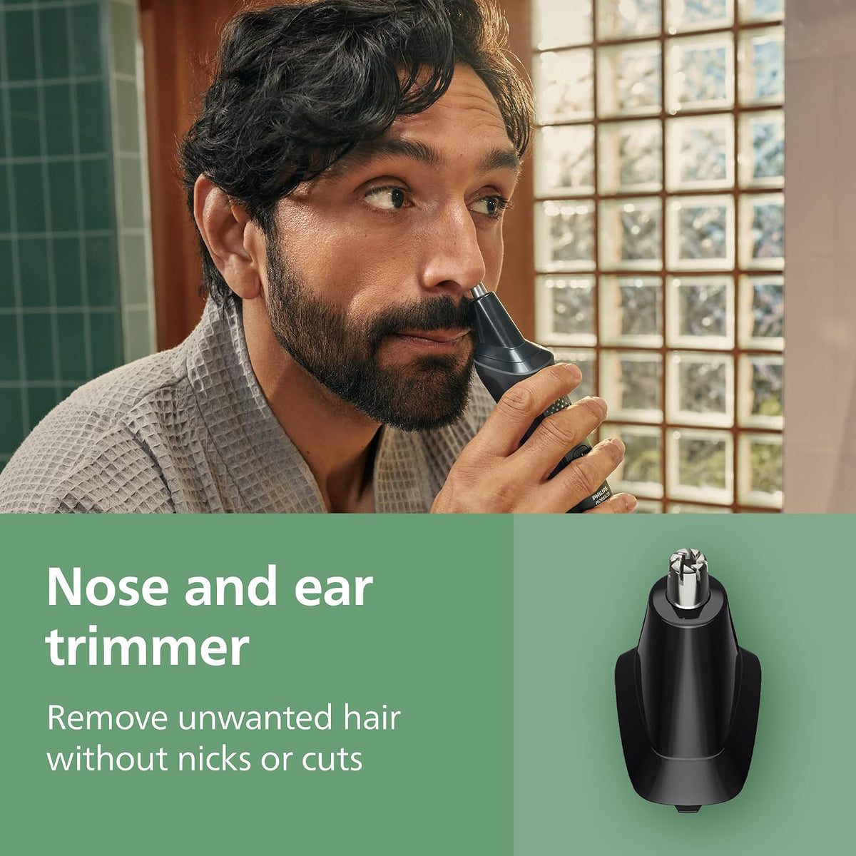 Norelco All-in-One 3000 trimmer with storage pouch
