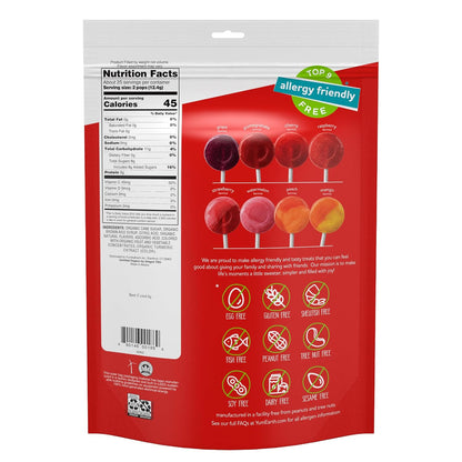 YumEarth gluten free vegan candy lollipops