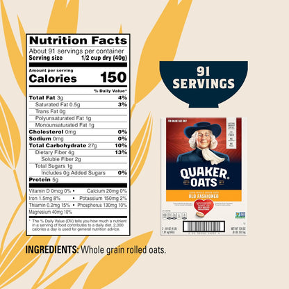 Quaker Non GMO Project Verified old fashioned oats
