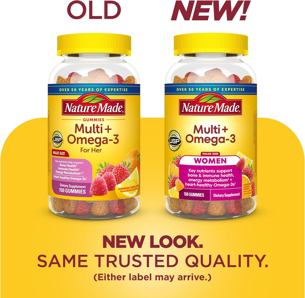 Women’s daily gummy vitamins with Omega-3