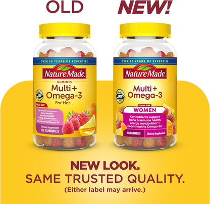 Women’s daily gummy vitamins with Omega-3