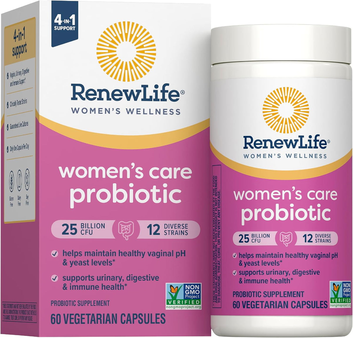Renew Life women's probiotic supplement bottle front view