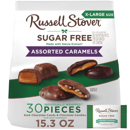 Sugar free chocolate caramel candy assortment