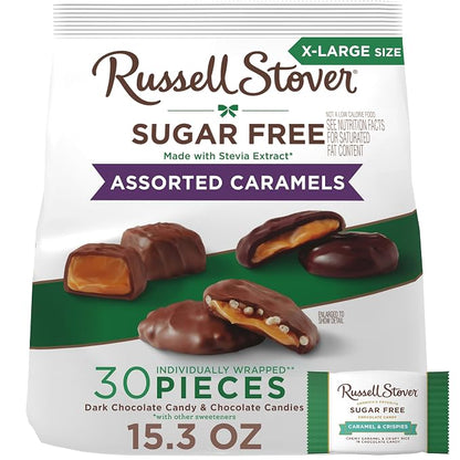 Russell Stover sugar free assorted caramels bag