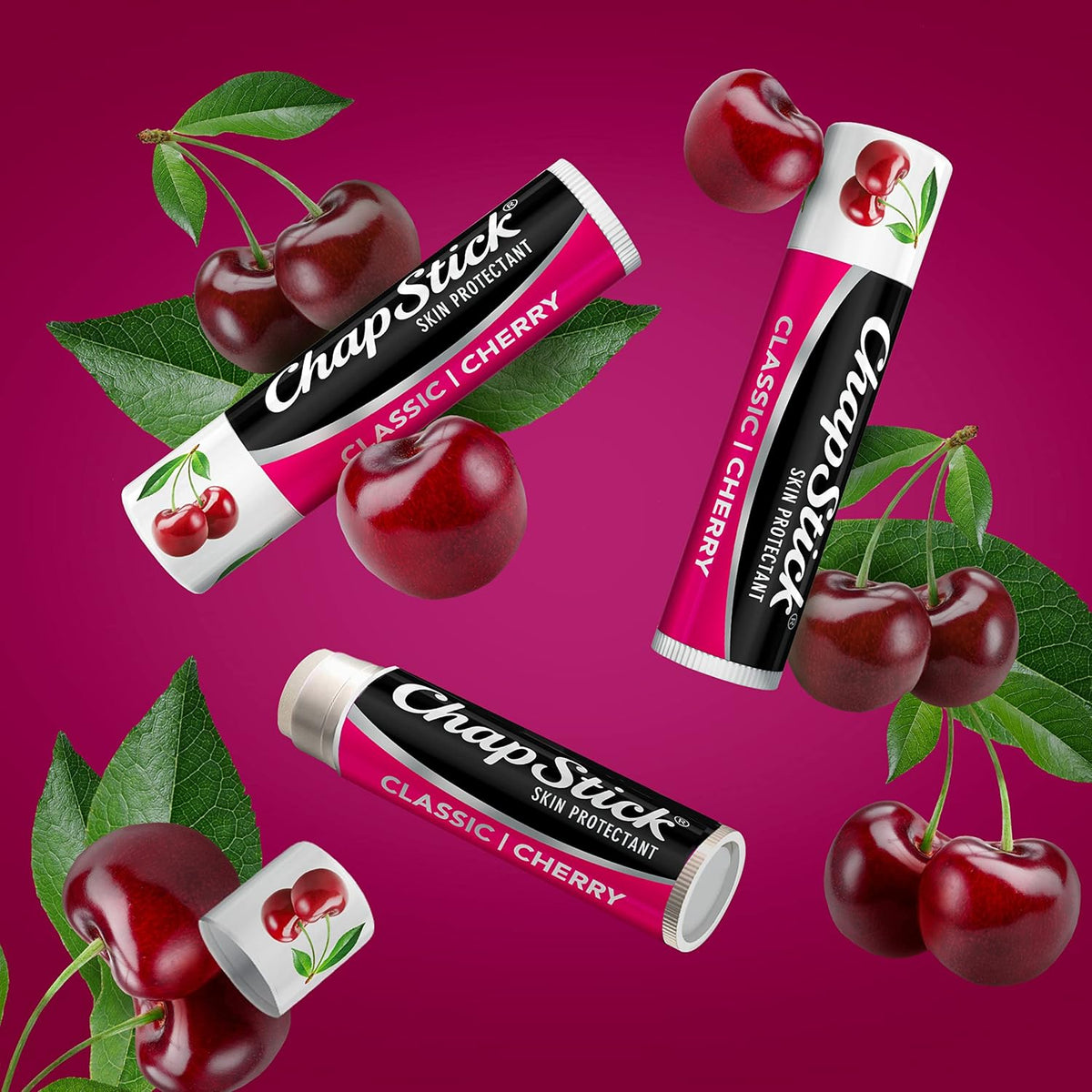 ChapStick Cherry lip balm multipack with three sticks