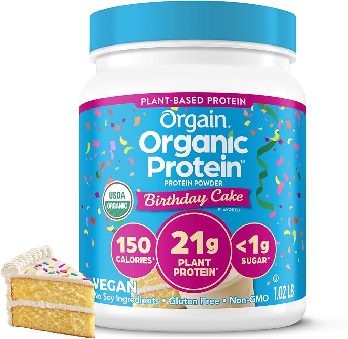 Orgain creamy chocolate fudge vegan protein powder image 1