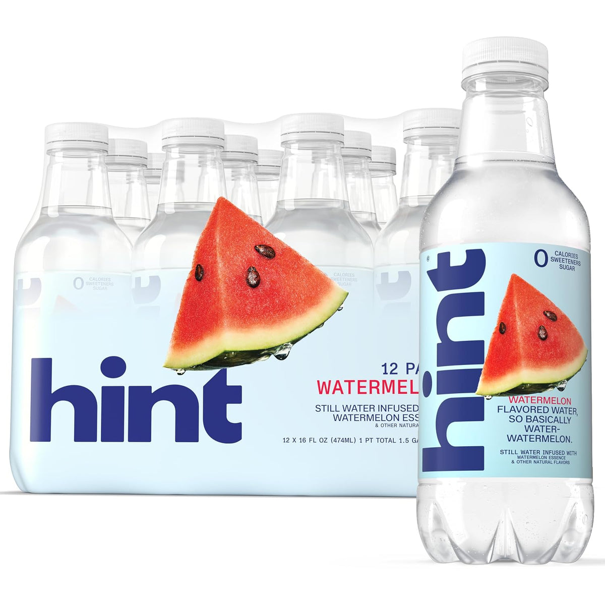 Hint zero sugar watermelon flavored water bottle