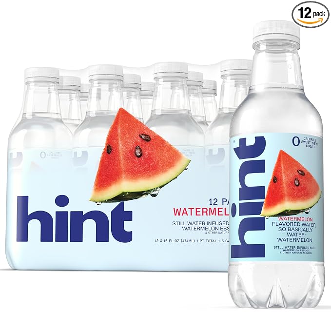 Hint Watermelon flavored water 12 pack bottles