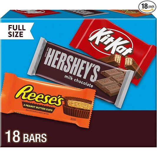 HERSHEY'S KIT KAT REESE'S chocolate variety box 18 count