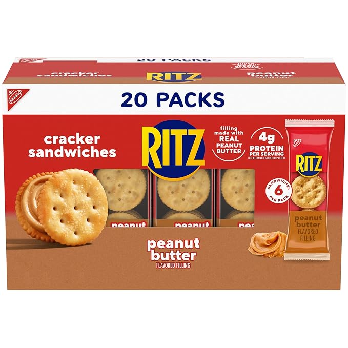RITZ peanut butter sandwich crackers 20 snack packs