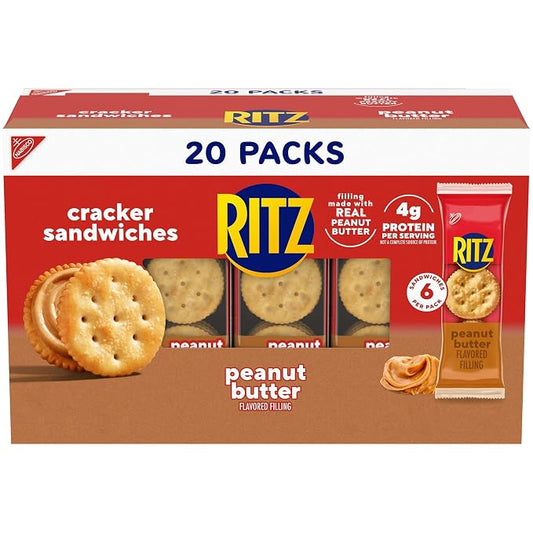 RITZ peanut butter sandwich crackers 20 snack packs