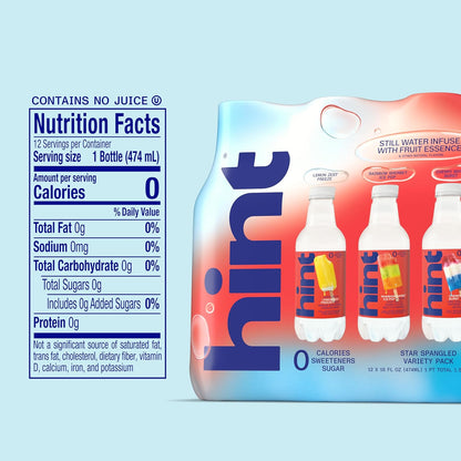 Hint zero calorie flavored water variety pack