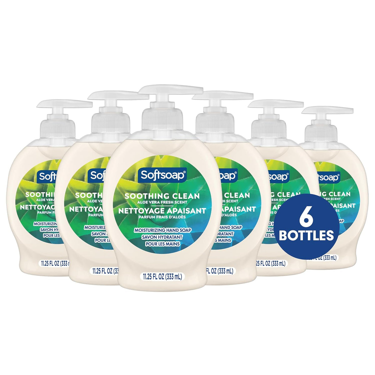 Softsoap Soothing Clean Aloe Vera hand soap bottle
