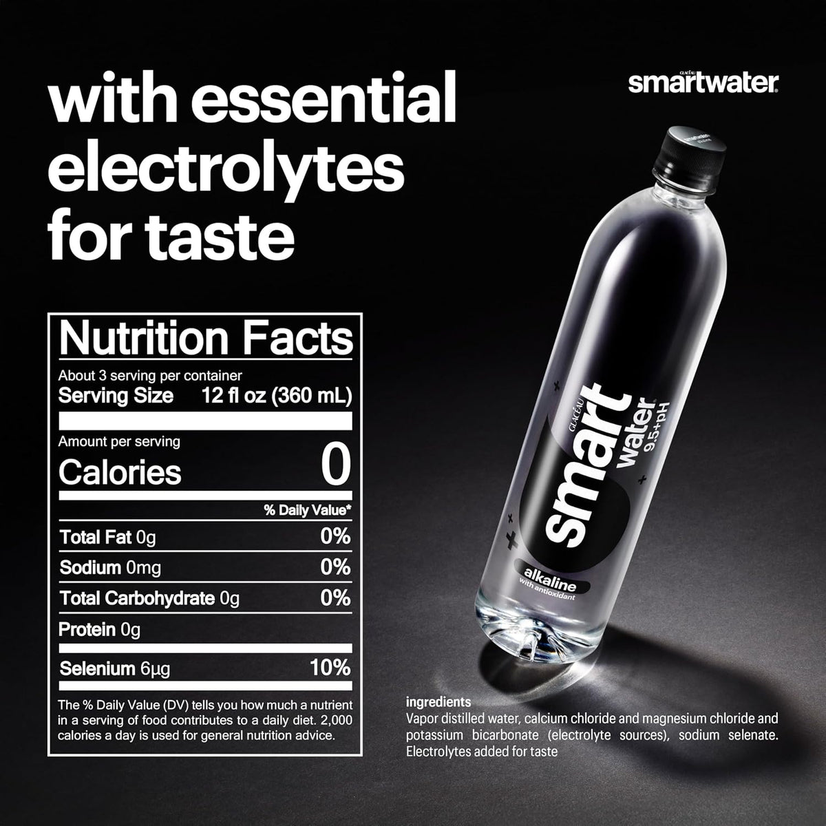 smartwater 9.5 pH antioxidant water multipack