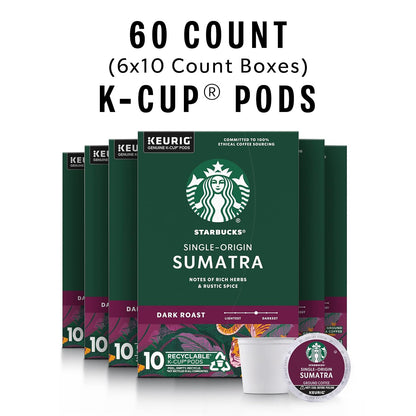 Single-origin Starbucks Sumatra coffee pods for Keurig brewers
