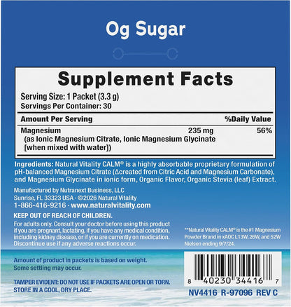 Convenient magnesium supplement packets for daily use