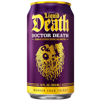 Doctor Death soda flavored sparkling water pack