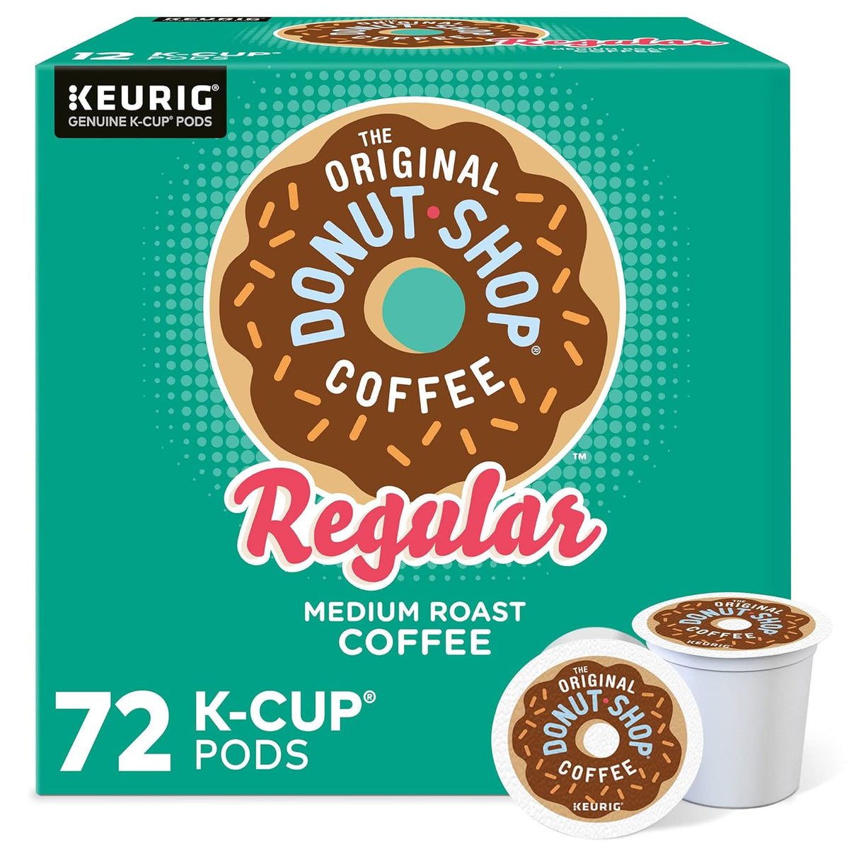 Regular medium roast coffee K-Cup pods box