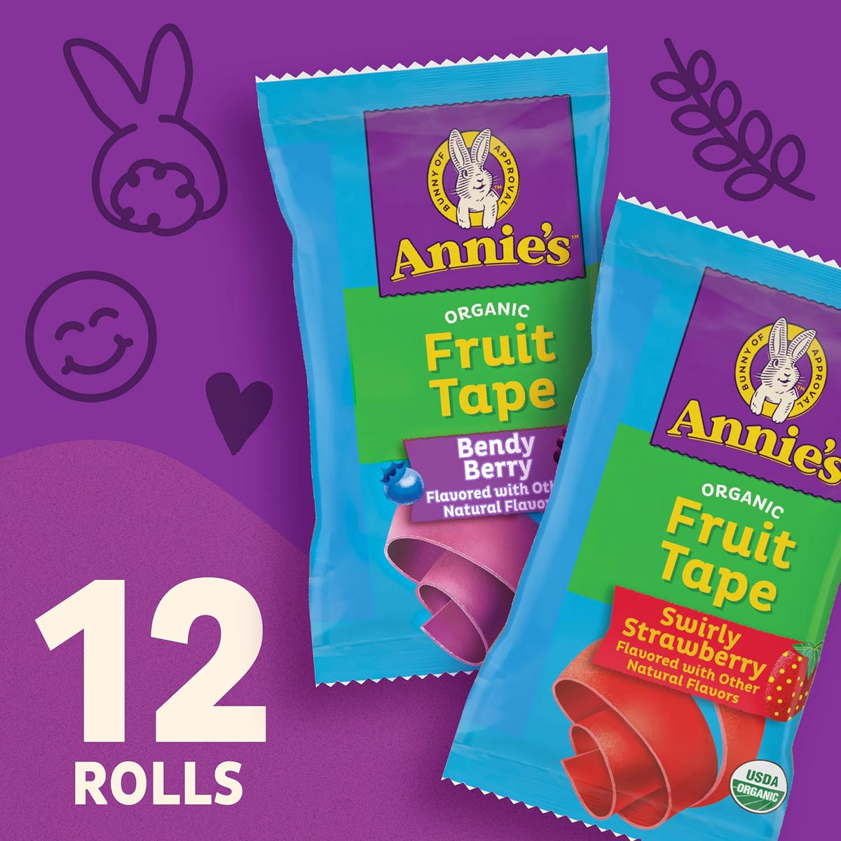 Gluten free gelatin free organic fruit tape snacks