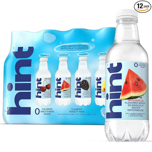 Hint zero sugar flavored water 12 pack variety