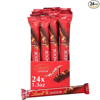 Lindt LINDOR milk chocolate truffle bar 24 pack