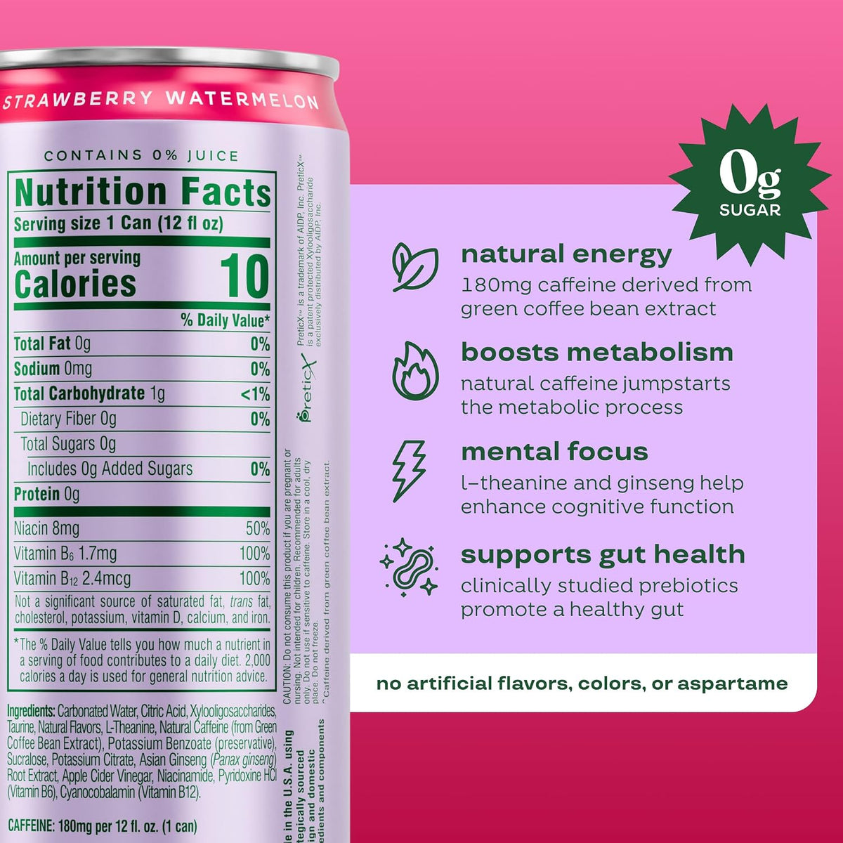 Bloom Nutrition vegan gluten free sparkling energy drink