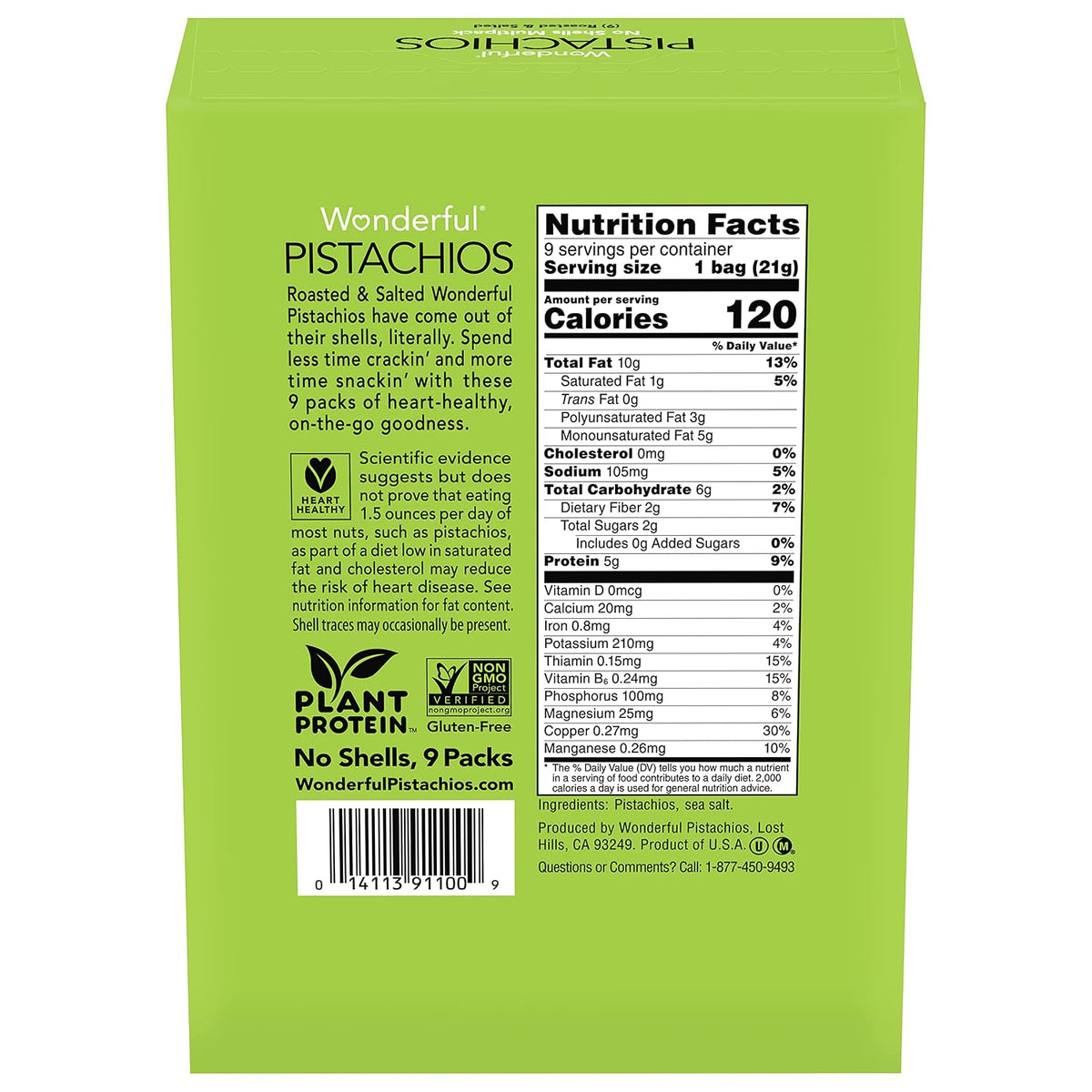 Wonderful Pistachios individual grab-and-go nut packs