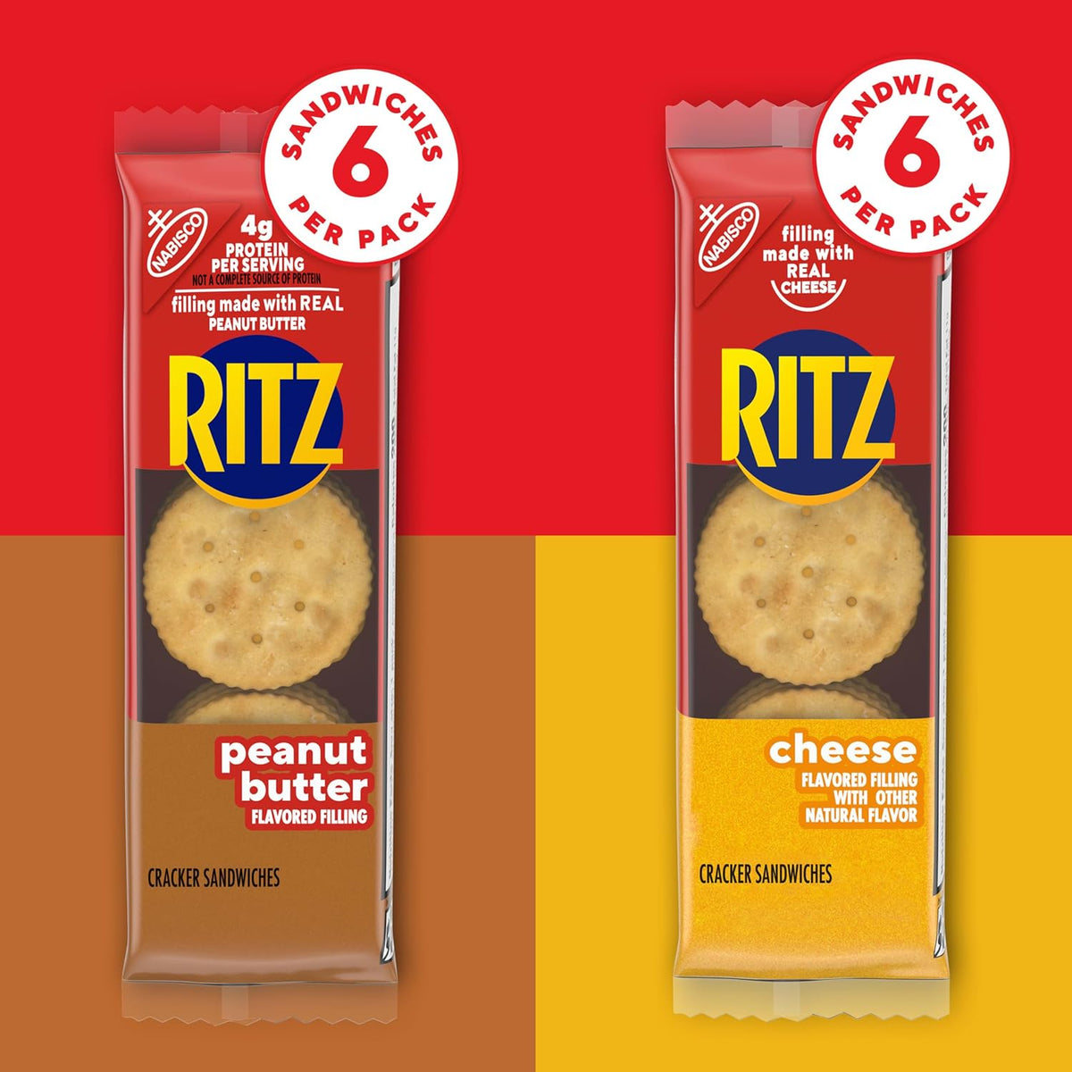 RITZ portable sandwich crackers for lunchboxes