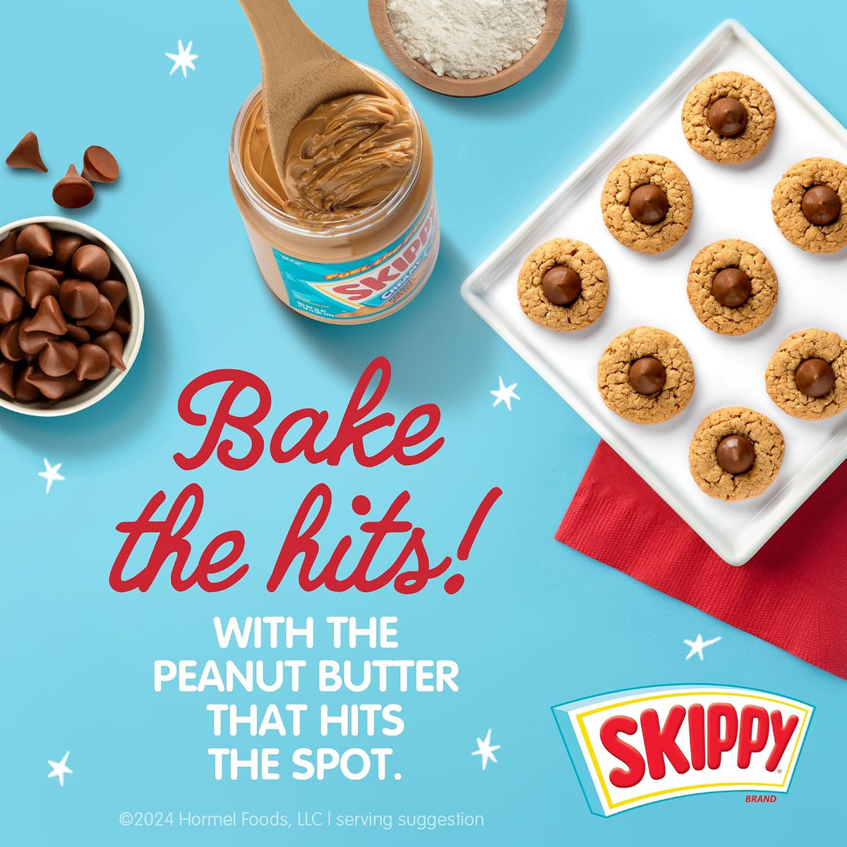 No stir SKIPPY peanut butter spread jar