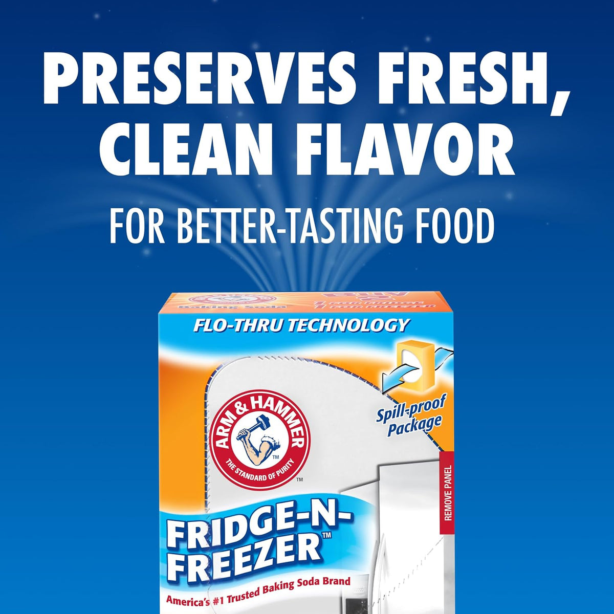 Unscented baking soda odor absorber for refrigerator
